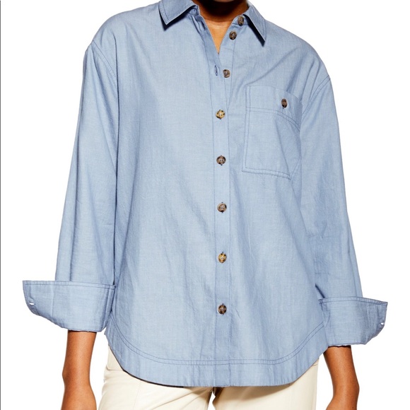 Topshop Cotton Shirt - Picture 3 of 6